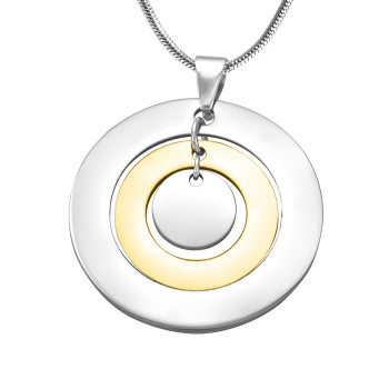 Personalised Circles of Love Necklace - TWO TONE - Gold Silver