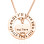 Personalised Circle My Heart Necklace - 18ct Rose Gold Plated