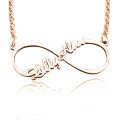 Rose Gold Personalised Infinity Name Necklace Rose gold plated personalised single infinity name necklace