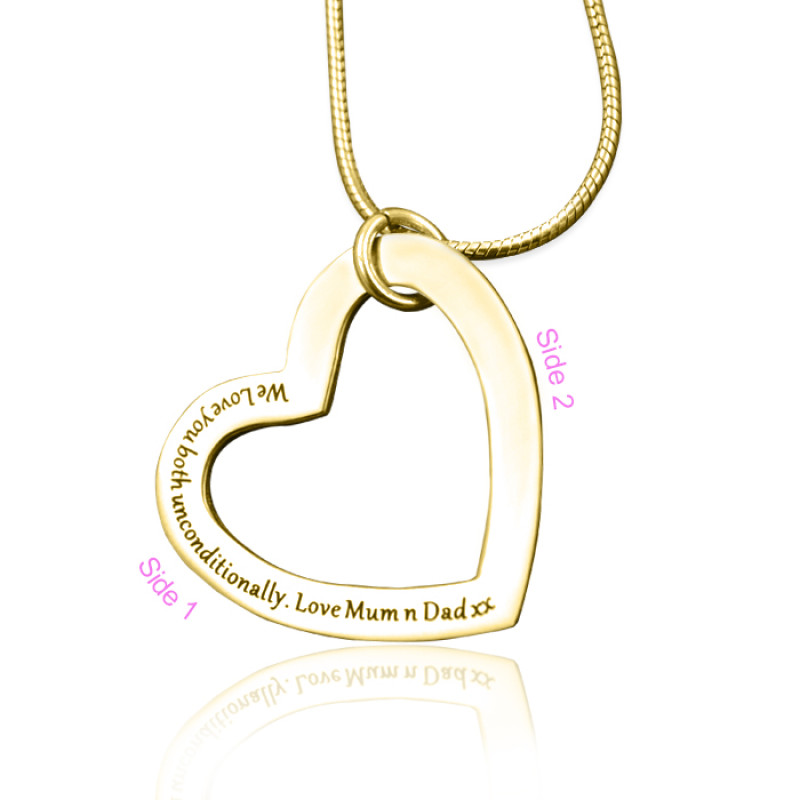 Always in My Heart Necklace - Gold Detail Personalised Always in My Heart necklace in gold finish