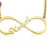 Personalised Single Infinity Name Necklace - 18ct Gold Plated