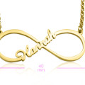 Personalised Infinity Name Necklace Size View Size view of a personalised single infinity name necklace