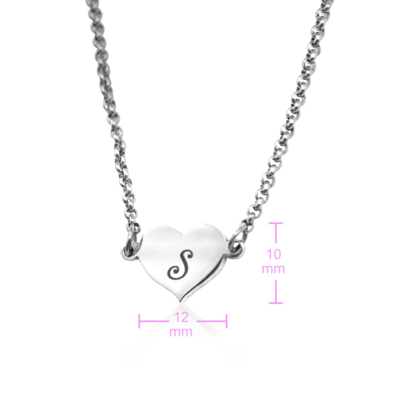 Personalised Precious Heart Size View Personalised Precious Heart jewellery size view