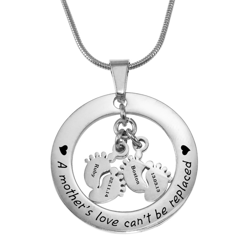 Personalised Double Feet Can't Be Replaced Necklace Personalised Double Feet Can't Be Replaced necklace