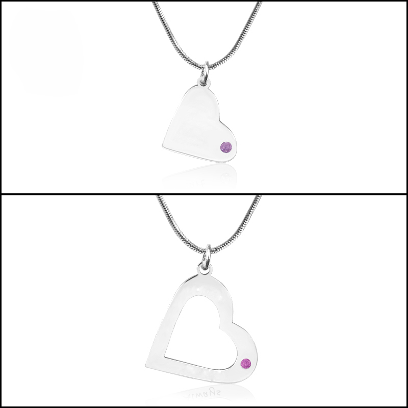 Blank Mother's Heart Pendant Necklace Set Blank Mother's Heart pendant necklace set in silver