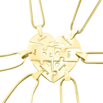 Personalised Hexa Heart Puzzle Necklace Personalised Hexa Heart Puzzle Necklace