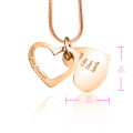 Personalised Love Forever Pendant size Size image for the Personalised Love Forever pendant