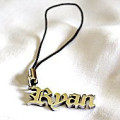 Personalised Name Charm Ryan Personalised name charm shown with the name Ryan