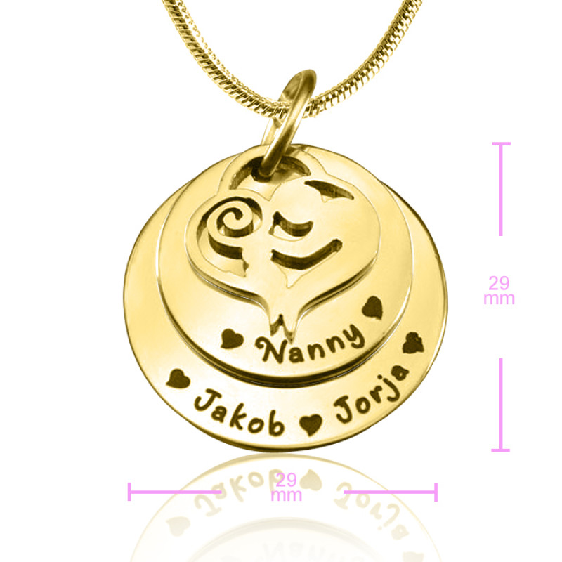 Personalised Mother's Double Disc Necklace Size Guide Size guide image for the Personalised Mother's Double Disc Necklace