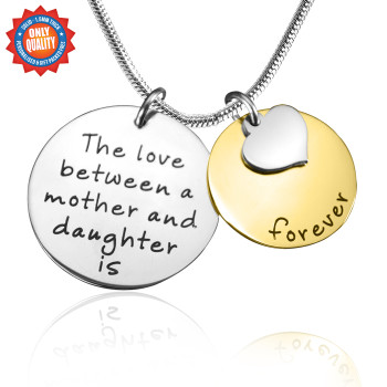 Personalised Mother Forever Necklace - Two Tone - Gold Silver