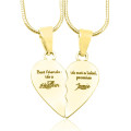My Bestie Two Personalised Necklaces Gold My Bestie two personalised necklaces in gold finish