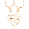 My Bestie Two Personalised Necklaces Rose Gold My Bestie two personalised necklaces in rose gold finish