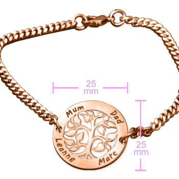 Personalised My Tree Bracelet - 18ct Rose Gold Plated Personalised My Tree Bracelet - 18ct Rose Gold Plated