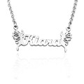 Fairy Personalised Name Necklace Personalised silver name necklace with fairy ornament