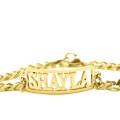 Personalised Name Bracelet or Anklet - 18ct Gold Plated Personalised gold name bracelet
