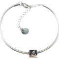 Personalised Neatie Charm Bangle Personalised Neatie charm bangle in silver