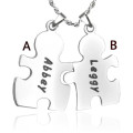 Personalised Puzzle Necklace Two-piece personalised puzzle necklace