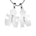Personalised Puzzle Necklace Two-piece personalised puzzle necklace