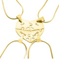 Gold Quad Heart Puzzle Necklace Detail Gold Quad Heart Puzzle necklace detail