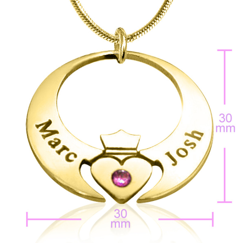 Personalised Queen of My Heart Necklace size reference