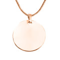 Swirls of Time Disc Necklace Personalised Swirls of Time disc necklace in rose gold tone