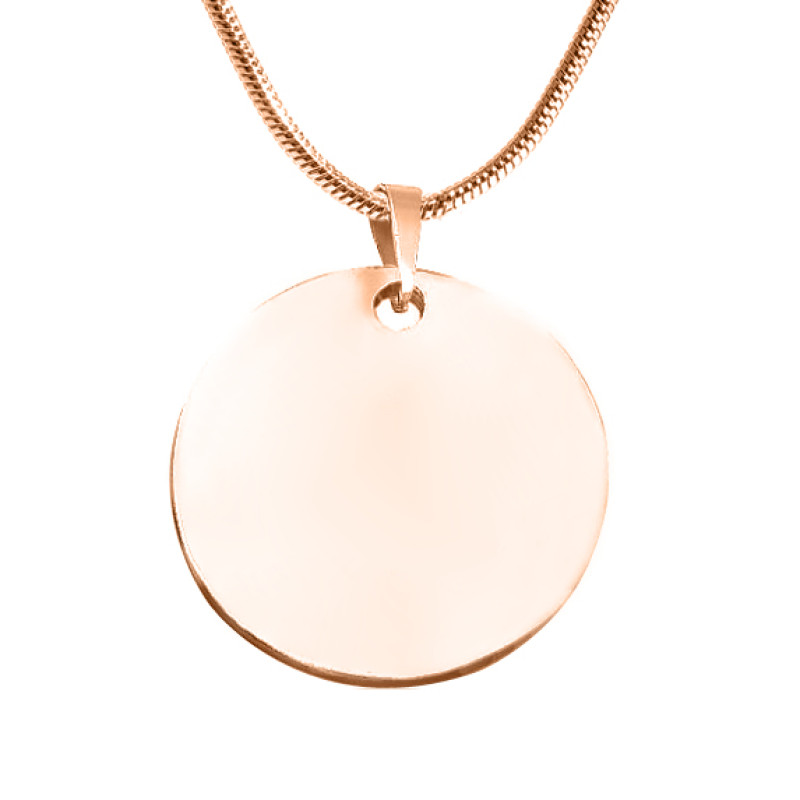 Swirls of Time Disc Necklace Personalised Swirls of Time disc necklace in rose gold tone