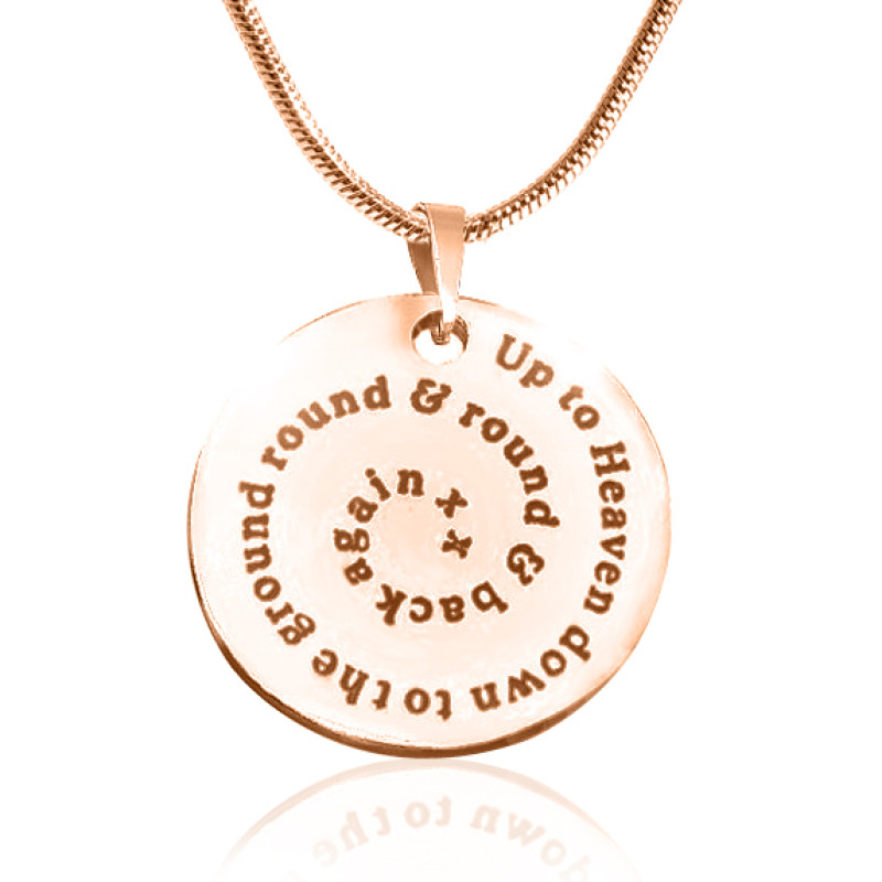 Personalised Swirls of Time Disc Necklace Personalised Swirls of Time disc necklace
