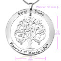 Tree of My Life Silver Washer Necklace Personalised Tree of My Life silver washer necklace