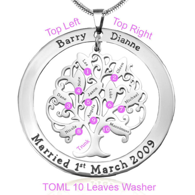 Tree of My Life Washer Necklace Tree of My Life washer necklace in silver