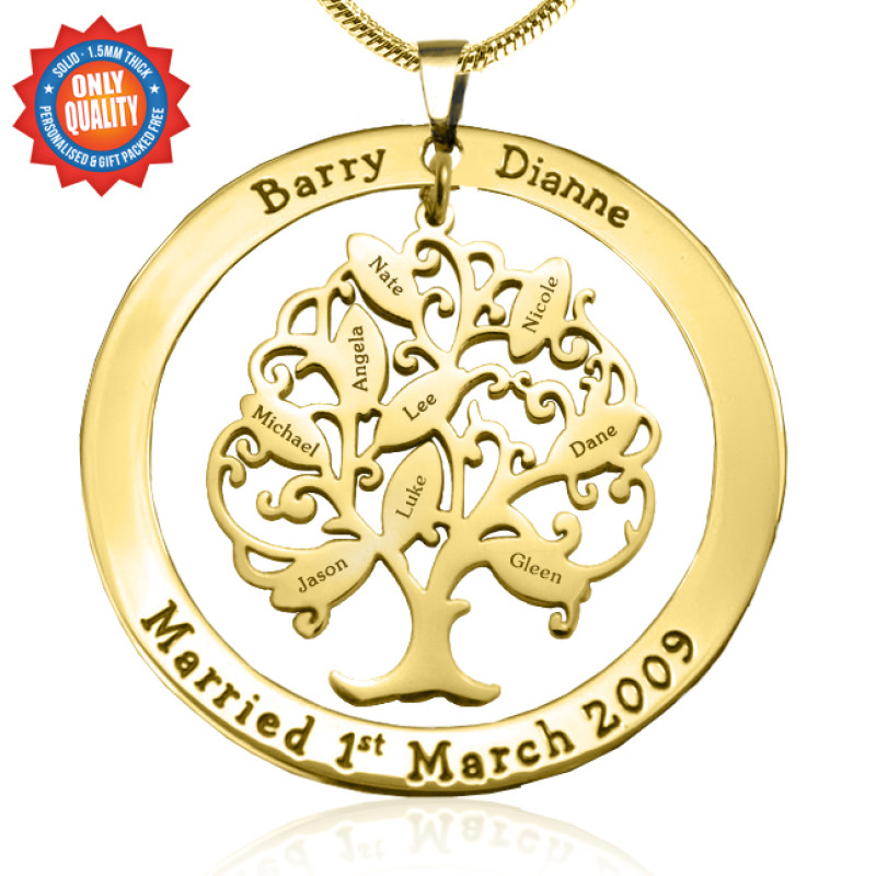 Personalised Tree of My Life Washer Pendant Personalised Tree of My Life washer pendant