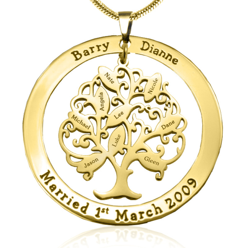 Personalised Tree of My Life Washer Pendant Personalised Tree of My Life washer pendant