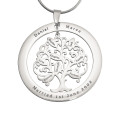 Personalised Tree of My Life Washer 8 Pendant Personalised Tree of My Life Washer 8 sterling silver pendant