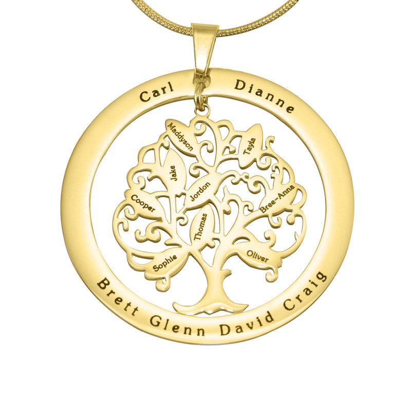 Personalised Tree of My Life Washer Pendant Personalised Tree of My Life washer pendant