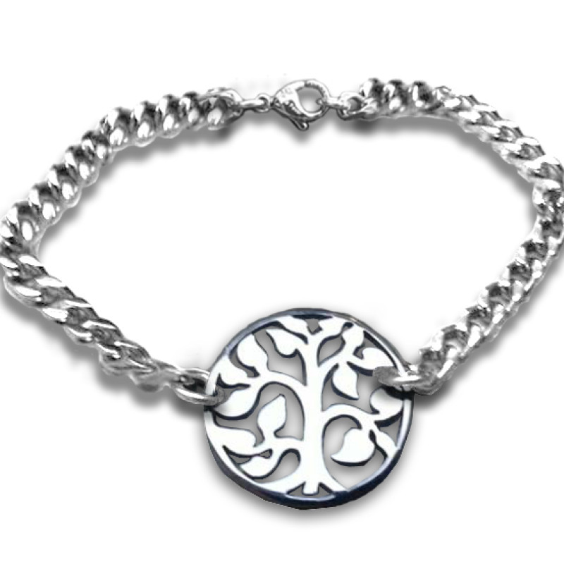 Personalised Tree Bracelet - Sterling Silver Personalised tree bracelet in sterling silver