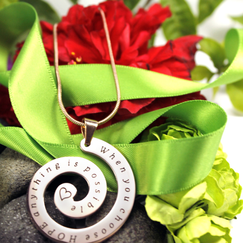 Personalised Swirls of Time Necklace Personalised Swirls of Time necklace product view
