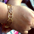 Personalised endless double infinity bangle detail