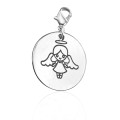 Personalised Angel Charm Silver Personalised angel charm jewellery