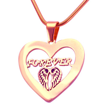 Personalised Angel in My Heart Necklace - 18ct Rose Gold Plated Personalised Angel in My Heart Necklace - 18ct Rose Gold Plated
