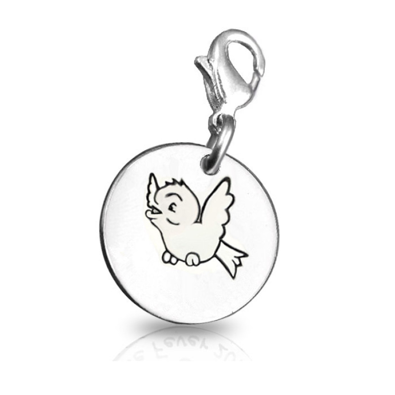 Personalised Bird Charm Personalised bird charm jewellery