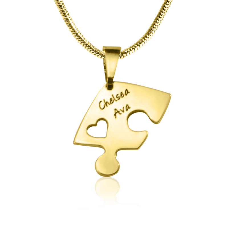 Triple Heart Puzzle Pendant Detail Gold-coloured triple heart puzzle pendant detail