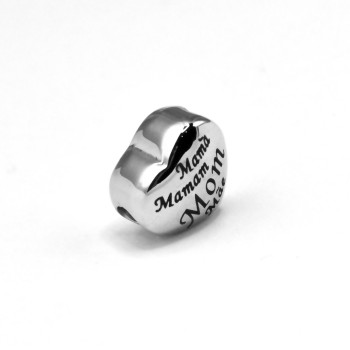 Personalised Mothers Heart Charm for Charm Bangle Personalised Mothers Heart Charm for Charm Bangle