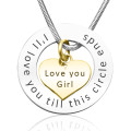Personalised Circle My Heart Two-Tone Gold Necklace Personalised Circle My Heart two-tone gold necklace
