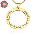 Personalised Circle of Trust Necklace - 18ct Gold Plated Personalised Circle of Trust Necklace in gold-plated finish