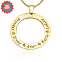 Personalised Circle of Trust Necklace - 18ct Gold Plated