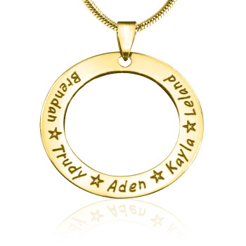 Personalised Circle of Trust Necklace - 18ct Gold Plated