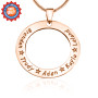 Personalised Circle of Trust Necklace - 18ct Rose Gold Plated