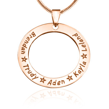 Personalised Circle of Trust Necklace - 18ct Rose Gold Plated