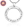 Personalised Circle of Trust Necklace - Sterling Silver