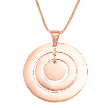 Personalised Circles of Love Necklace - 18ct Rose Gold Plated Personalised Circles of Love Necklace - 18ct Rose Gold Plated