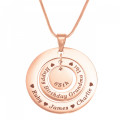 Personalised Circles of Love Necklace Personalised Circles of Love Necklace in rose gold plated finish